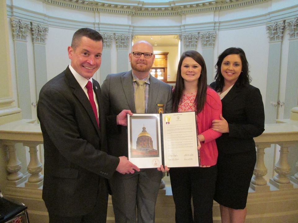 DA Parks White and CFR Team at State Capitol Monday. CFR Team for N. Circuit named Best in the State